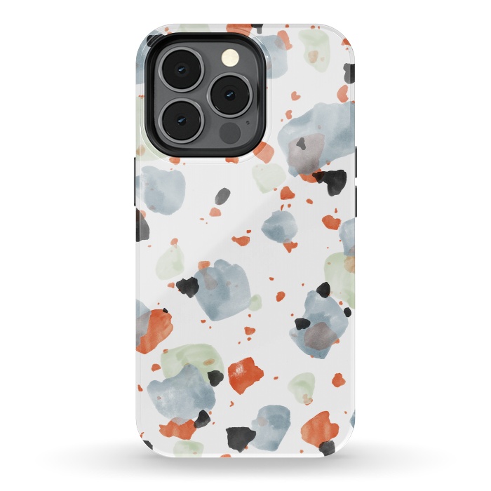 iPhone 13 pro StrongFit Abstract Watercolor Painting Terrazzo Pattern 05 by amini54