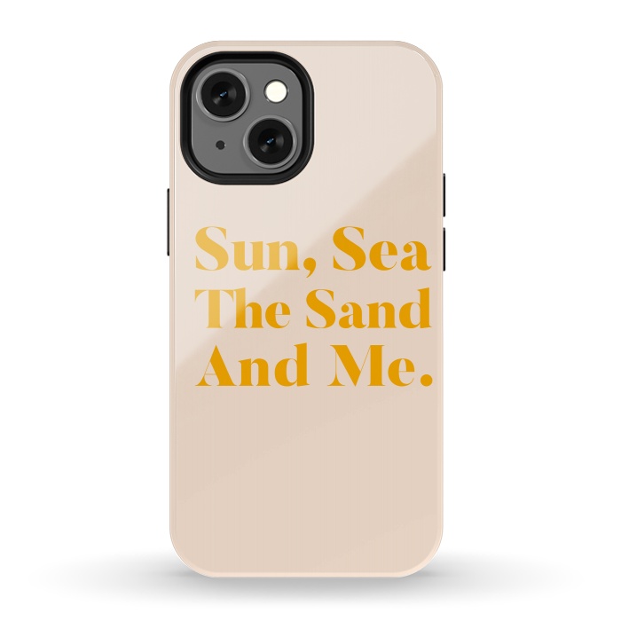iPhone 13 mini StrongFit Sun, Sea, The Sand & Me by Uma Prabhakar Gokhale