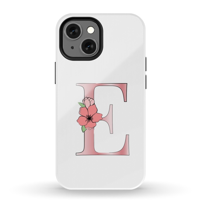 iPhone 13 mini StrongFit Monogram Letter E by Martina