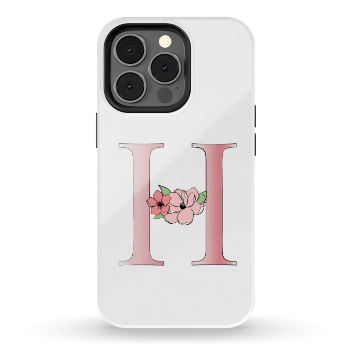 iPhone 13 pro StrongFit Monogram Letter H by Martina