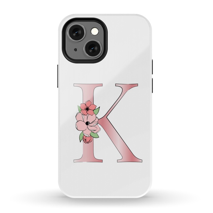 iPhone 13 mini StrongFit Monogram Letter K by Martina