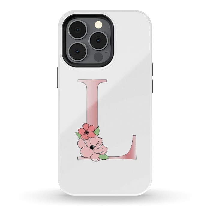 iPhone 13 pro StrongFit Monogram Letter L by Martina
