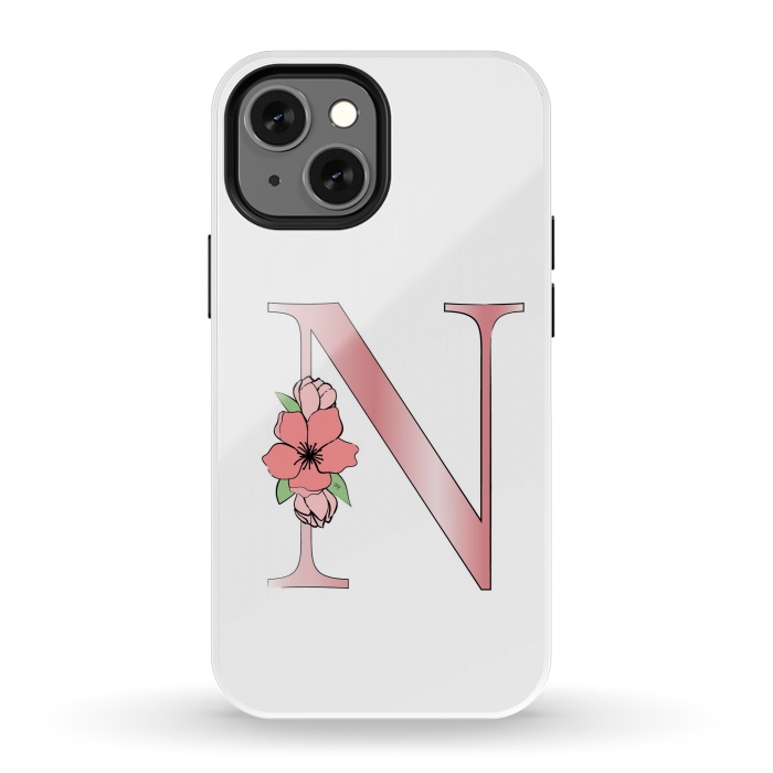 iPhone 13 mini StrongFit Monogram Letter N by Martina