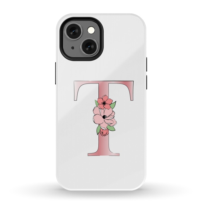 iPhone 13 mini StrongFit Monogram Letter T by Martina