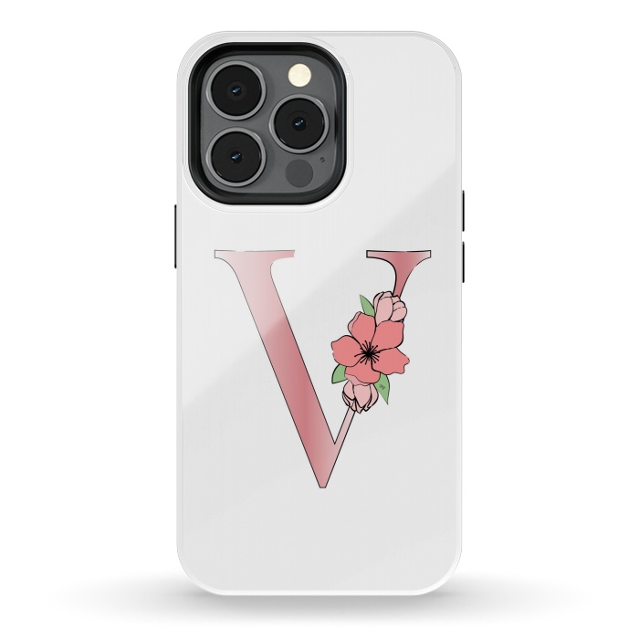 iPhone 13 pro StrongFit Monogram Letter V by Martina