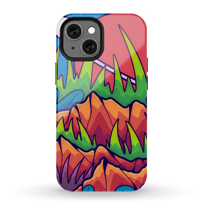iPhone 13 mini StrongFit A tropical space world by Steve Wade (Swade)