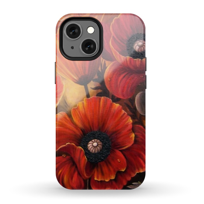 iPhone 13 mini StrongFit Red Poppy by Irina Velman