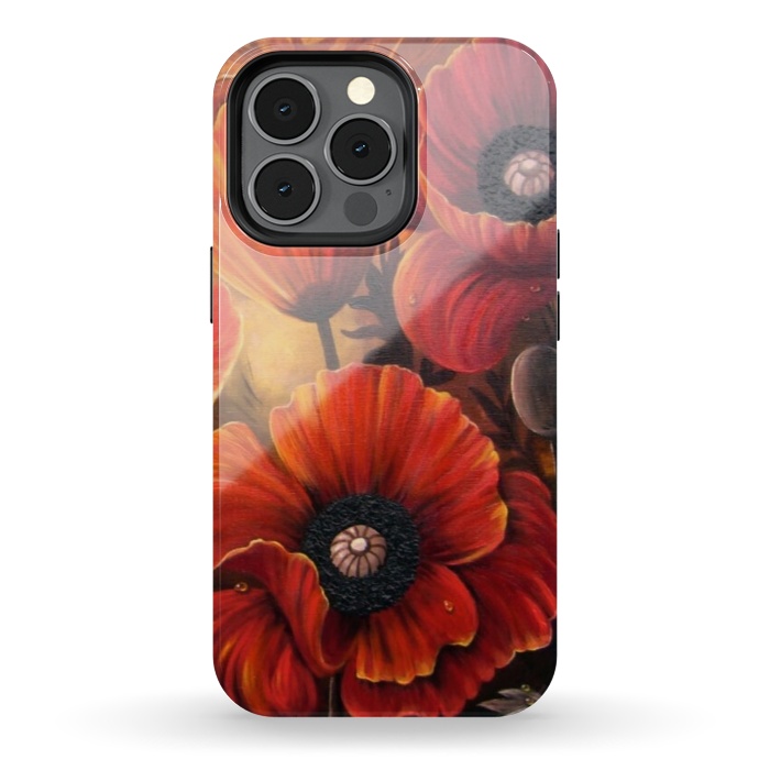 iPhone 13 pro StrongFit Red Poppy by Irina Velman