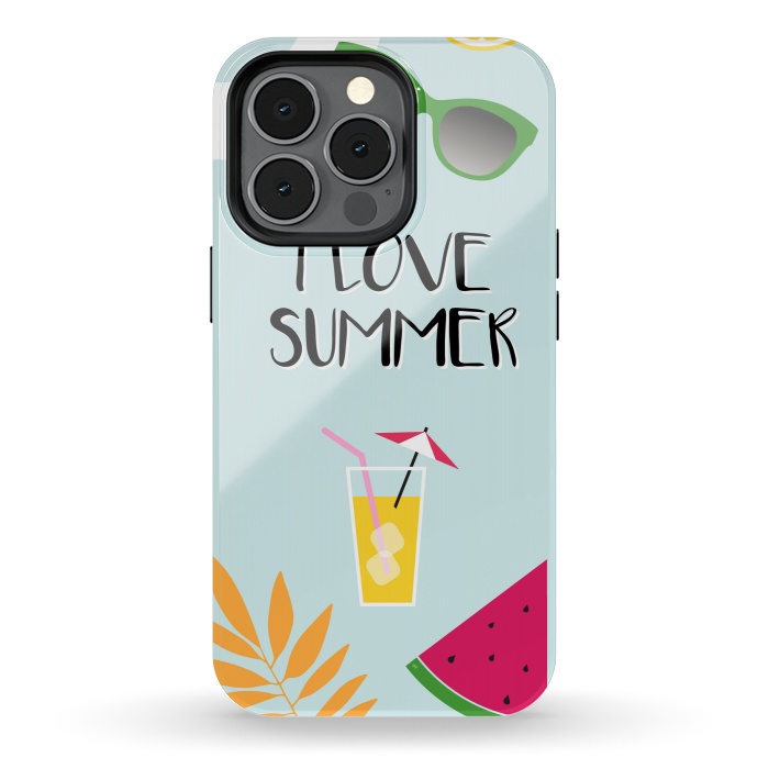 iPhone 13 pro StrongFit I love summer by Martina