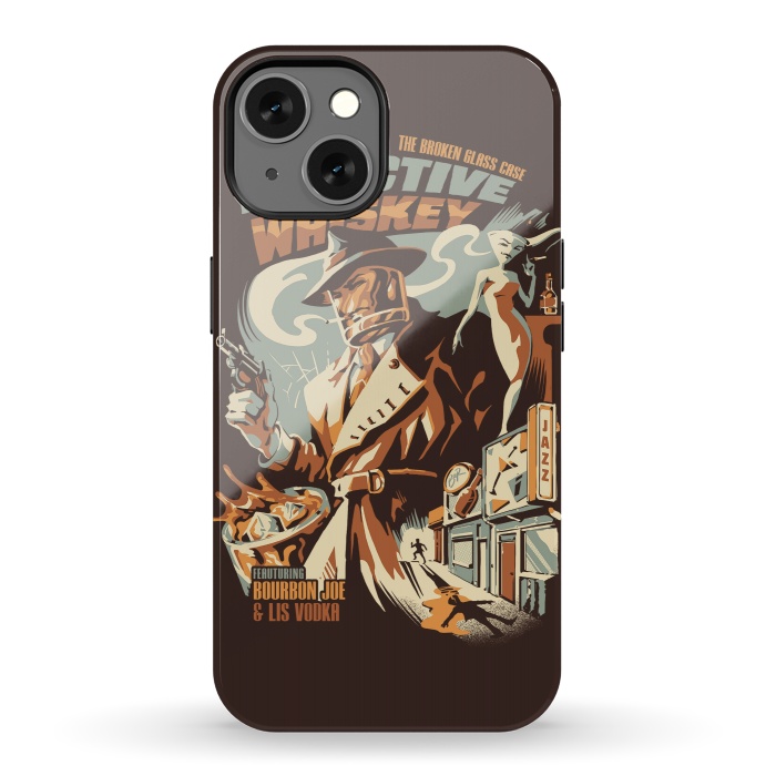 iPhone 13 StrongFit Detective Whiskey by Ilustrata