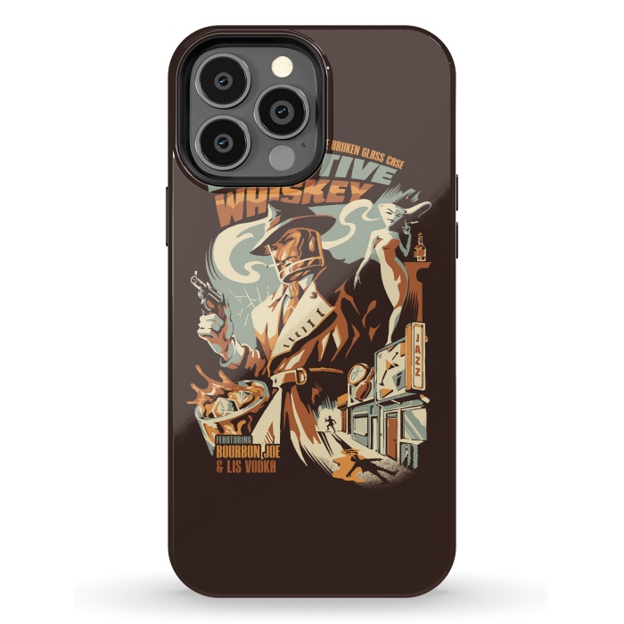iPhone 13 Pro Max StrongFit Detective Whiskey by Ilustrata