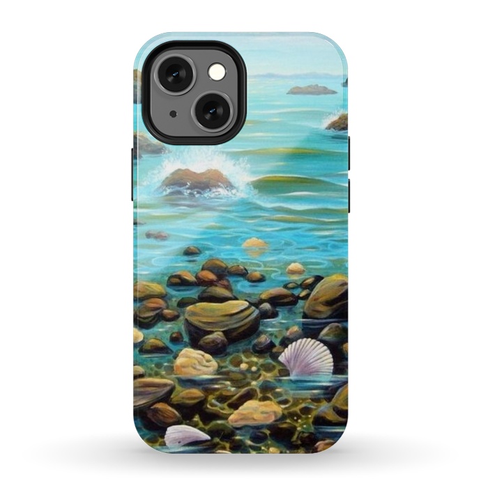 iPhone 13 mini StrongFit Rocky Shore by Irina Velman