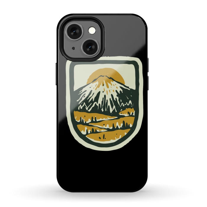 iPhone 13 mini StrongFit Mountain Hand Drawn by Afif Quilimo