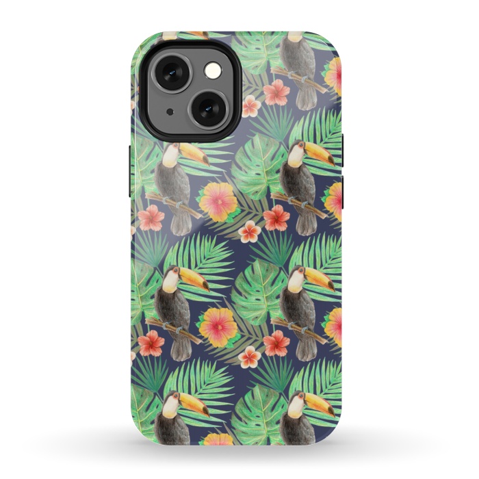 iPhone 13 mini StrongFit toucan bird in a jungle by Alena Ganzhela