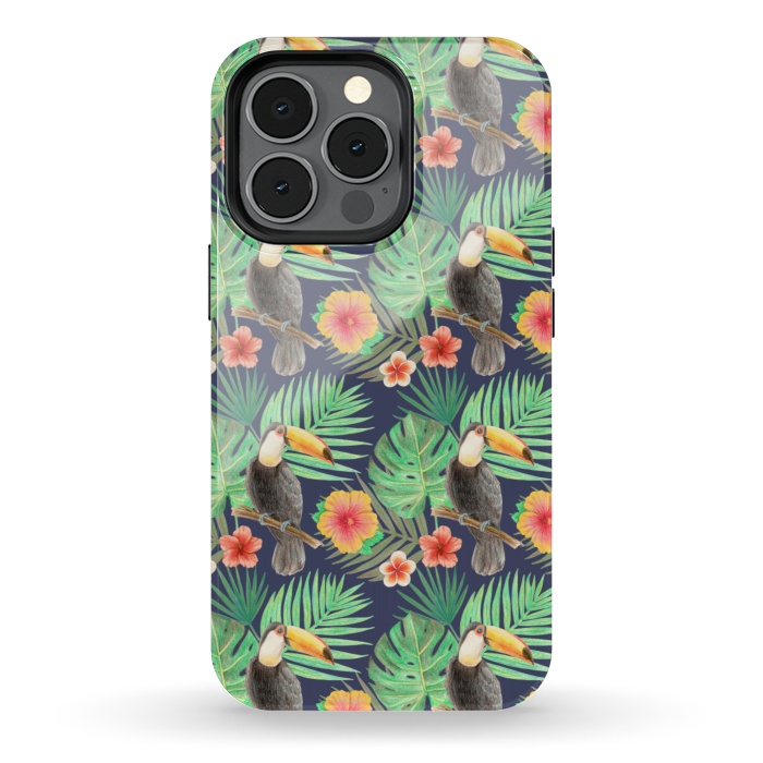iPhone 13 pro StrongFit toucan bird in a jungle by Alena Ganzhela