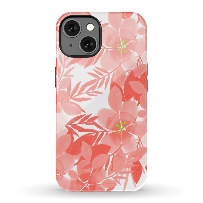 iPhone 13 StrongFit Peach Blossom Flowers by Josie