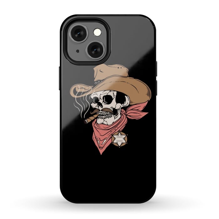 iPhone 13 mini StrongFit Skull Sheriff by Afif Quilimo