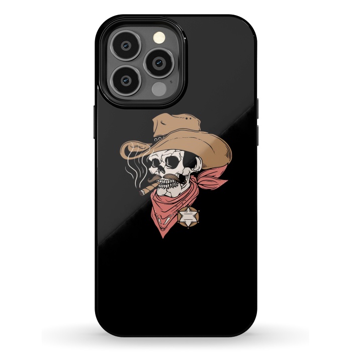 iPhone 13 Pro Max StrongFit Skull Sheriff by Afif Quilimo