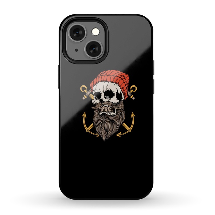 iPhone 13 mini StrongFit Skull Anchor 1 by Afif Quilimo