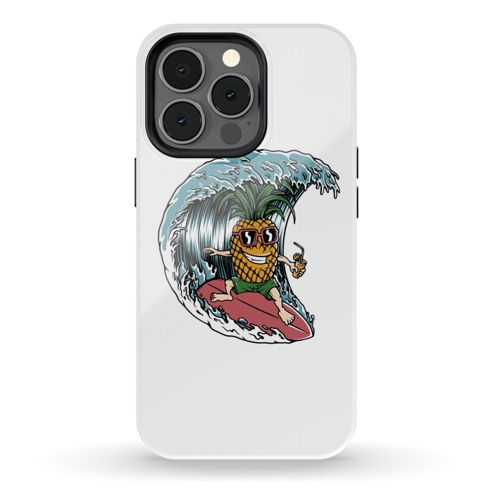 iPhone 13 pro StrongFit Pineapple Surfer by Afif Quilimo