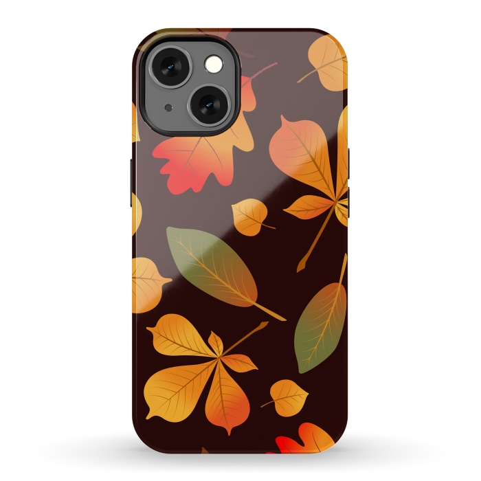 iPhone 13 StrongFit Autumn Leaf Pattern Design by ArtsCase