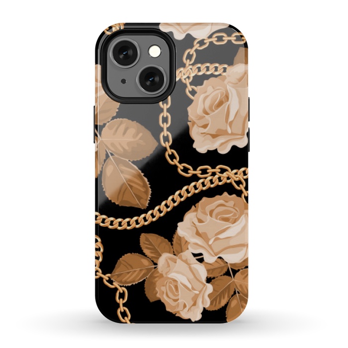 iPhone 13 mini StrongFit copper floral chains by MALLIKA