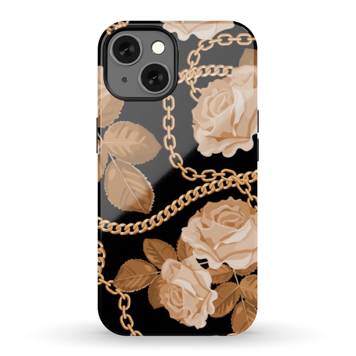 iPhone 13 StrongFit copper floral chains by MALLIKA