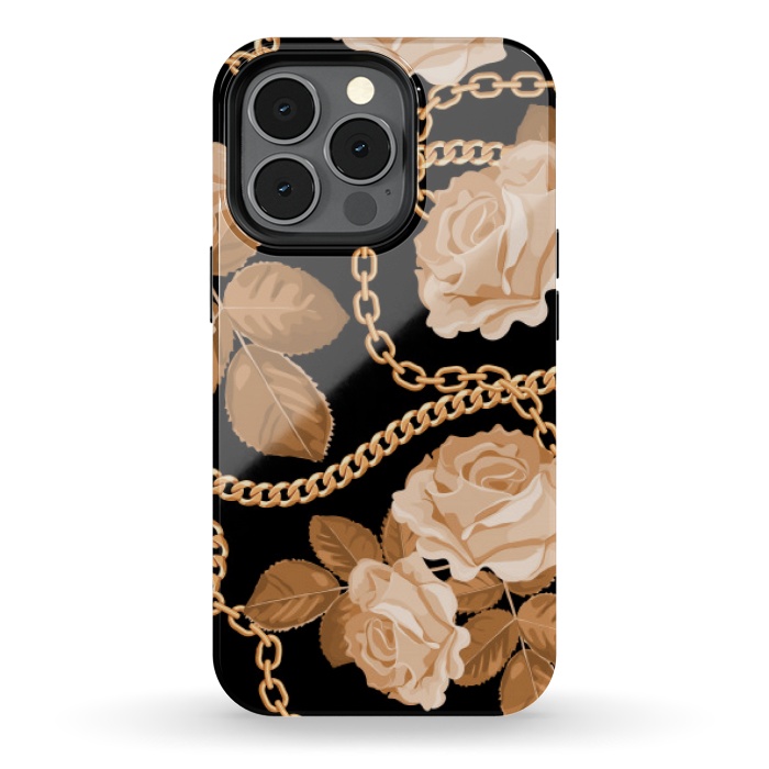 iPhone 13 pro StrongFit copper floral chains by MALLIKA