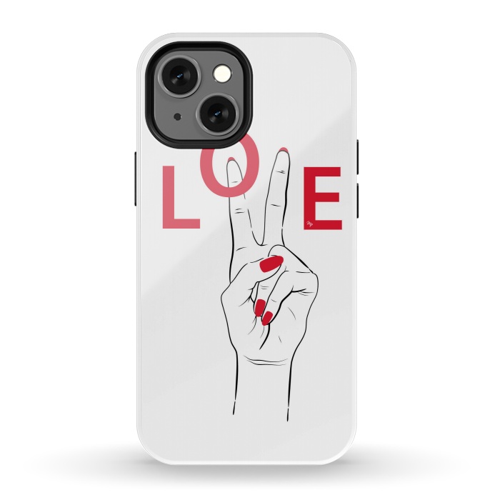 iPhone 13 mini StrongFit Love Hand by Martina