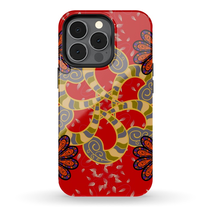 iPhone 13 pro StrongFit Colored Mandala Pattern by ArtsCase
