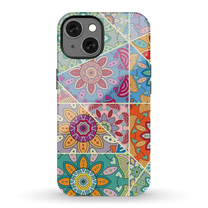 iPhone 13 StrongFit Decorative Elements with Mandalas Designs by ArtsCase