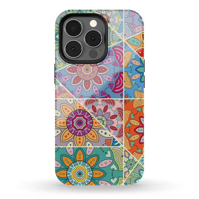 iPhone 13 pro StrongFit Decorative Elements with Mandalas Designs by ArtsCase