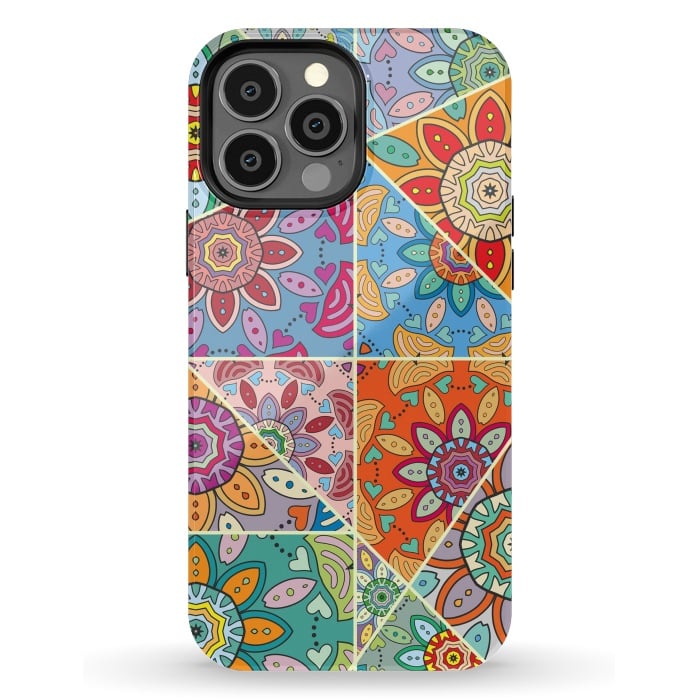 iPhone 13 Pro Max StrongFit Decorative Elements with Mandalas Designs by ArtsCase