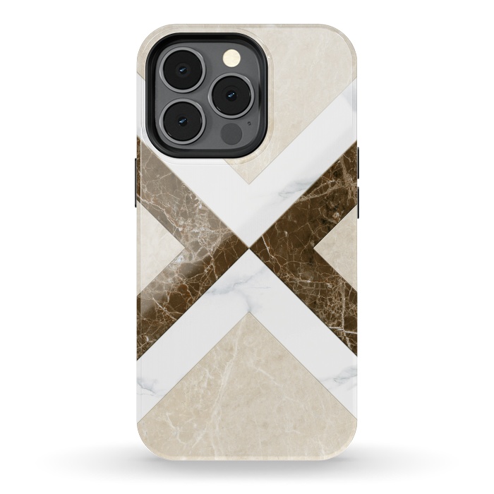 iPhone 13 pro StrongFit Decorative Marble Cross Design by ArtsCase
