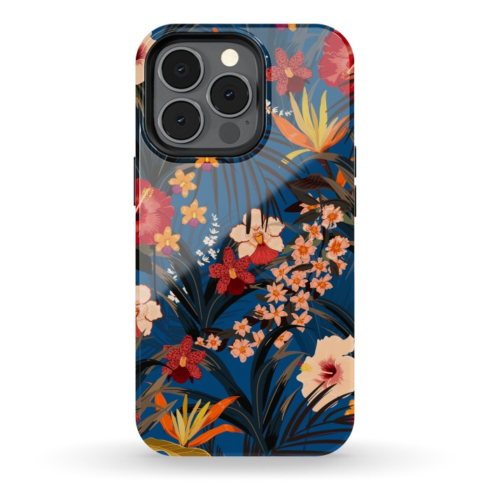 iPhone 13 pro StrongFit Fashionable Tropical Environment with Deep Jungle Plants by ArtsCase