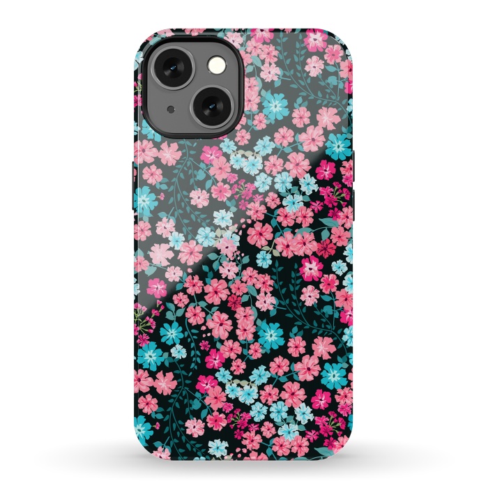 iPhone 13 StrongFit Gorgeous Bright Pattern in Small Garden Flowers by ArtsCase