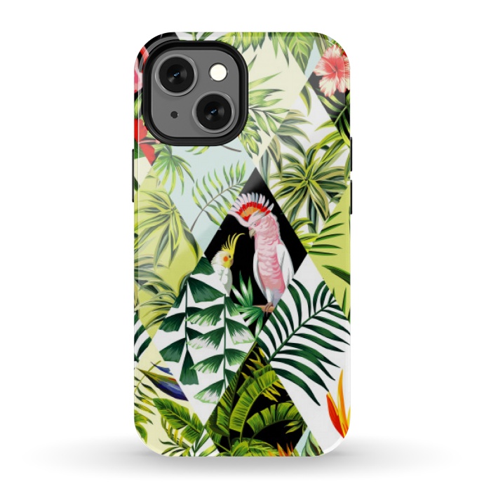iPhone 13 mini StrongFit diamond tropical pattern by MALLIKA
