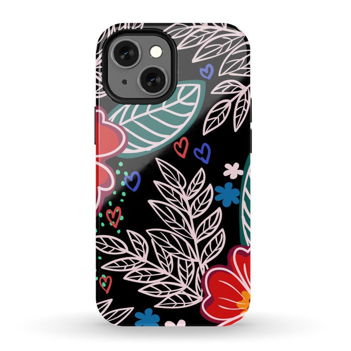 iPhone 13 mini StrongFit Floral Pattern Design XIVI by ArtsCase