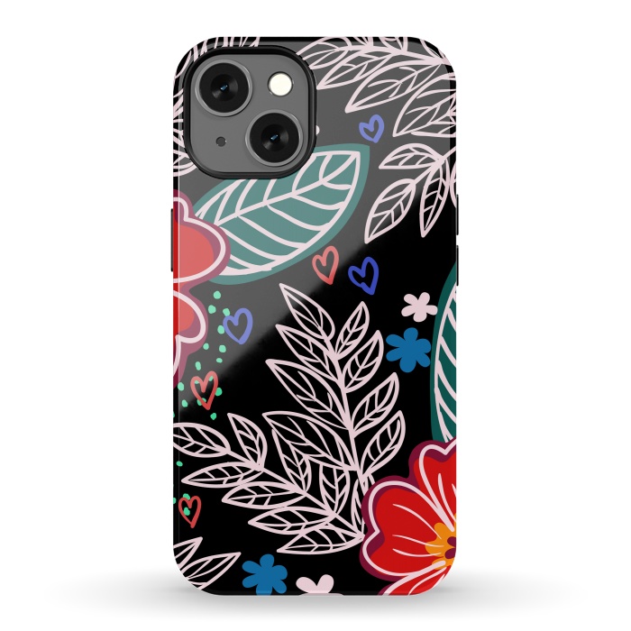 iPhone 13 StrongFit Floral Pattern Design XIVI by ArtsCase