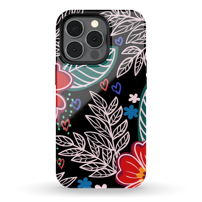 iPhone 13 pro StrongFit Floral Pattern Design XIVI by ArtsCase