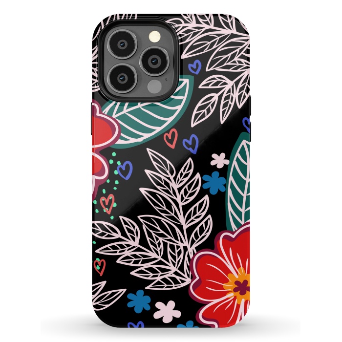 iPhone 13 Pro Max StrongFit Floral Pattern Design XIVI by ArtsCase