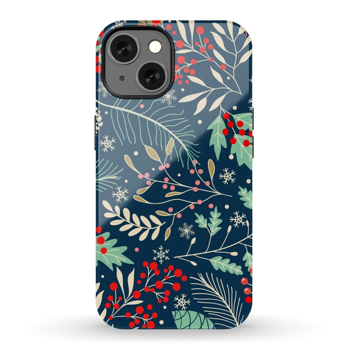 iPhone 13 StrongFit Christmas Floral Design III by ArtsCase