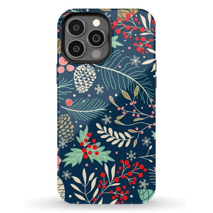 iPhone 13 Pro Max StrongFit Christmas Floral Design III by ArtsCase