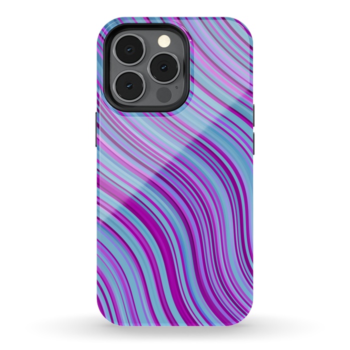 iPhone 13 pro StrongFit Liquid Marble Blue Purple and Blue by ArtsCase