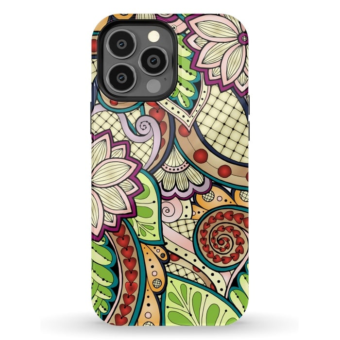 iPhone 13 Pro Max StrongFit Ornamental Seamless Ethnic Pattern by ArtsCase