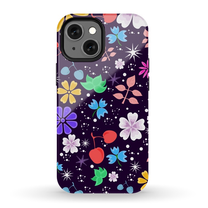 iPhone 13 mini StrongFit Flowers with Purple Tones XXX  by ArtsCase