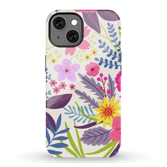 iPhone 13 StrongFit Flowers with Purple Tones by ArtsCase