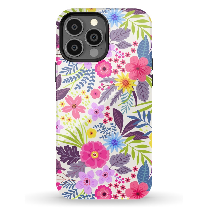 iPhone 13 Pro Max StrongFit Flowers with Purple Tones by ArtsCase