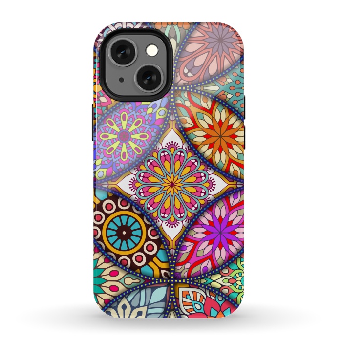 iPhone 13 mini StrongFit Mandala pattern with bright colors 12 by ArtsCase