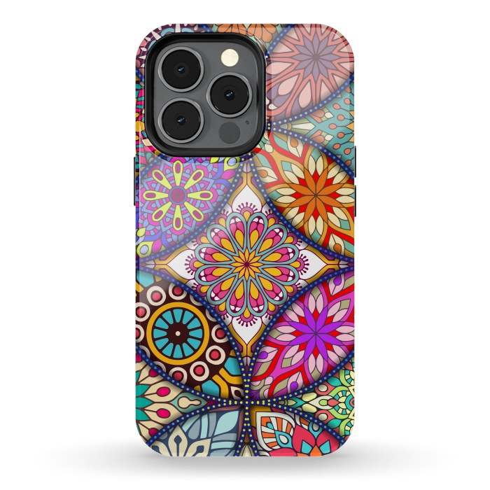 iPhone 13 pro StrongFit Mandala pattern with bright colors 12 by ArtsCase